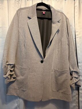 Vince Camaro Houndstooth Single-Button Blazer - Black & White